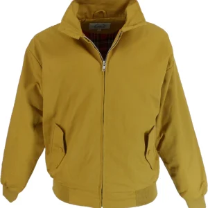 Relco Mens Mustard Yellow Harrington Jacket