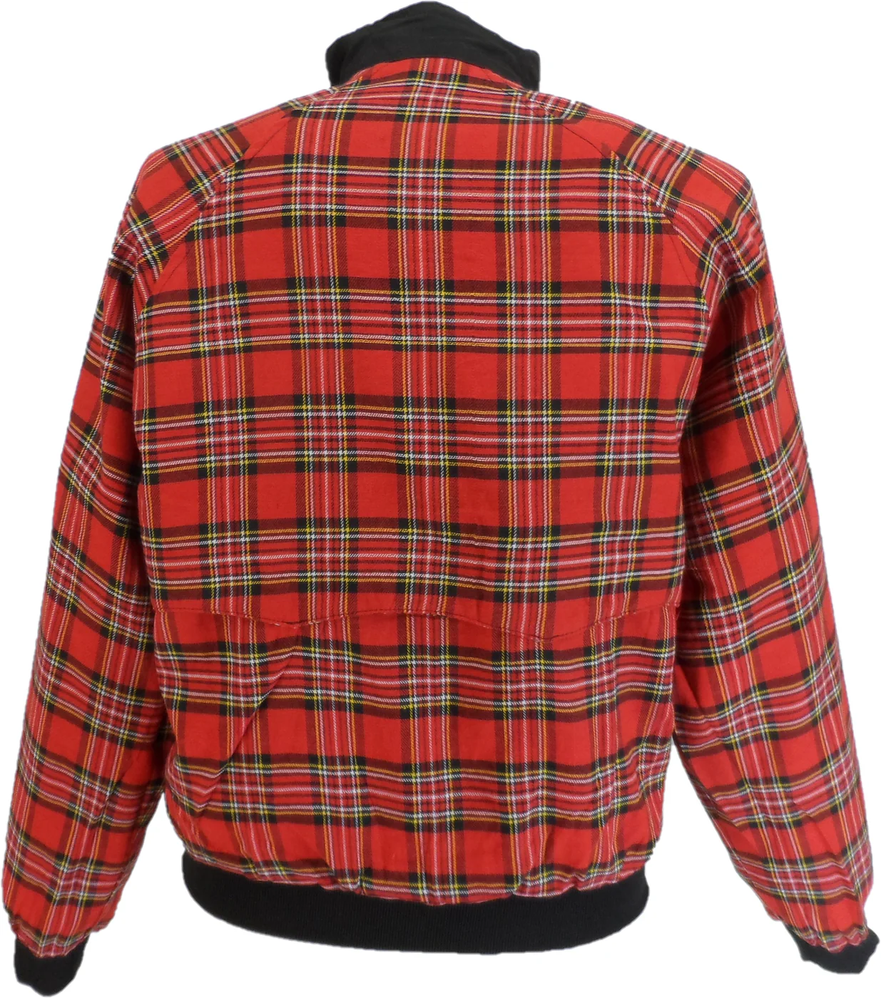 Mens Black/Tartan Reversible Vented Classic Harrington Jacket - immagine 5