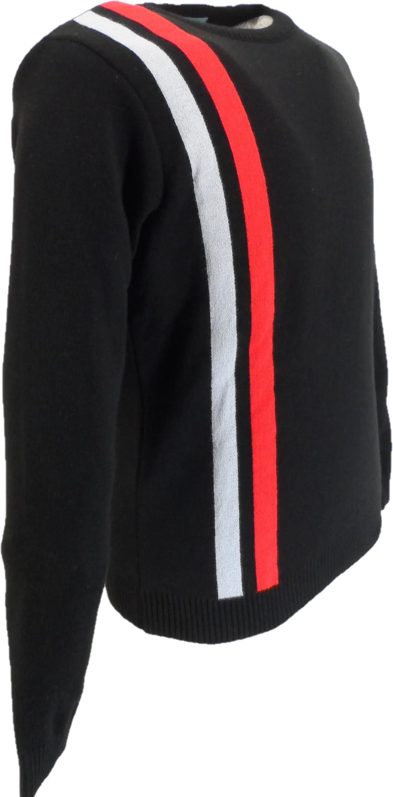 Mazeys Mens Black Racing Crew Neck Jumper - immagine 3