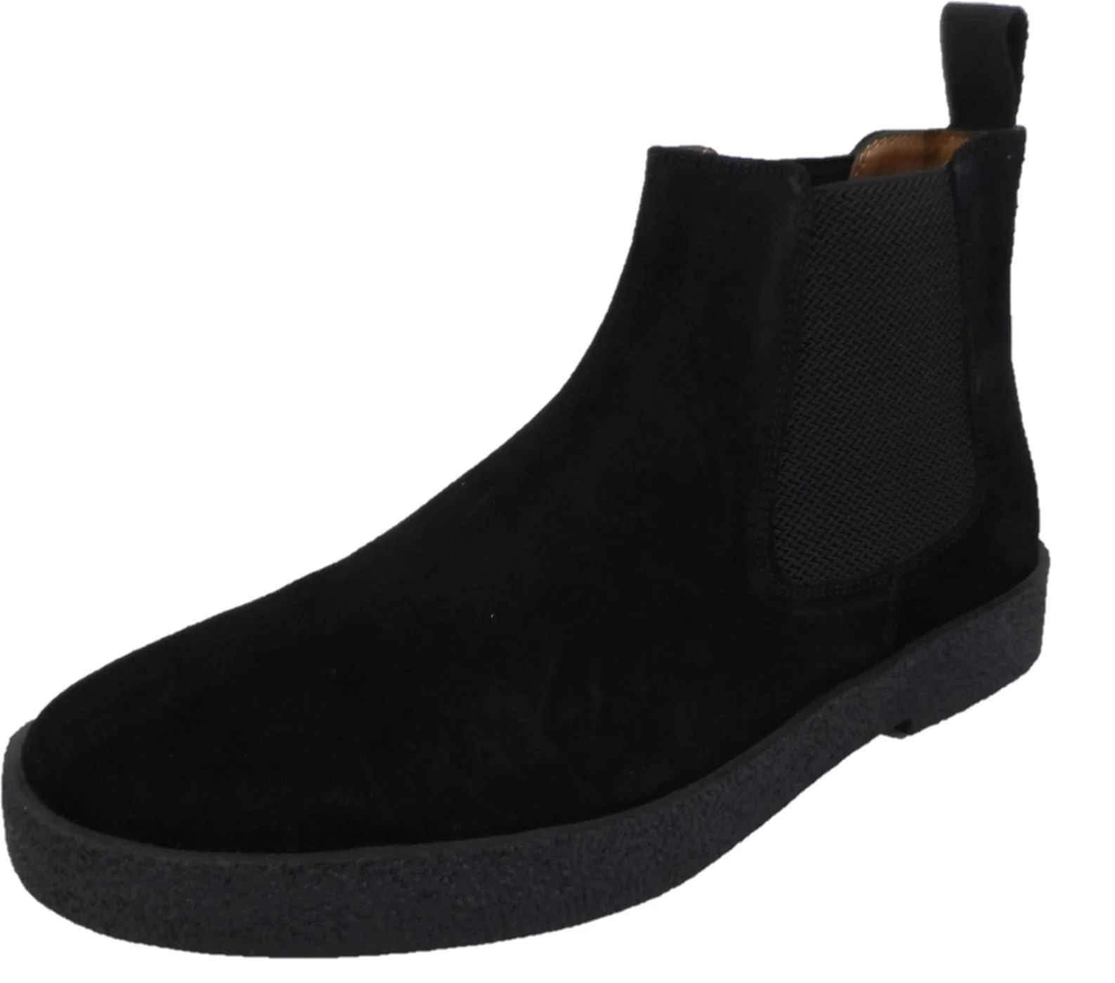 Roamers Mens Real Suede Black Retro Chelsea Desert Boots - immagine 2