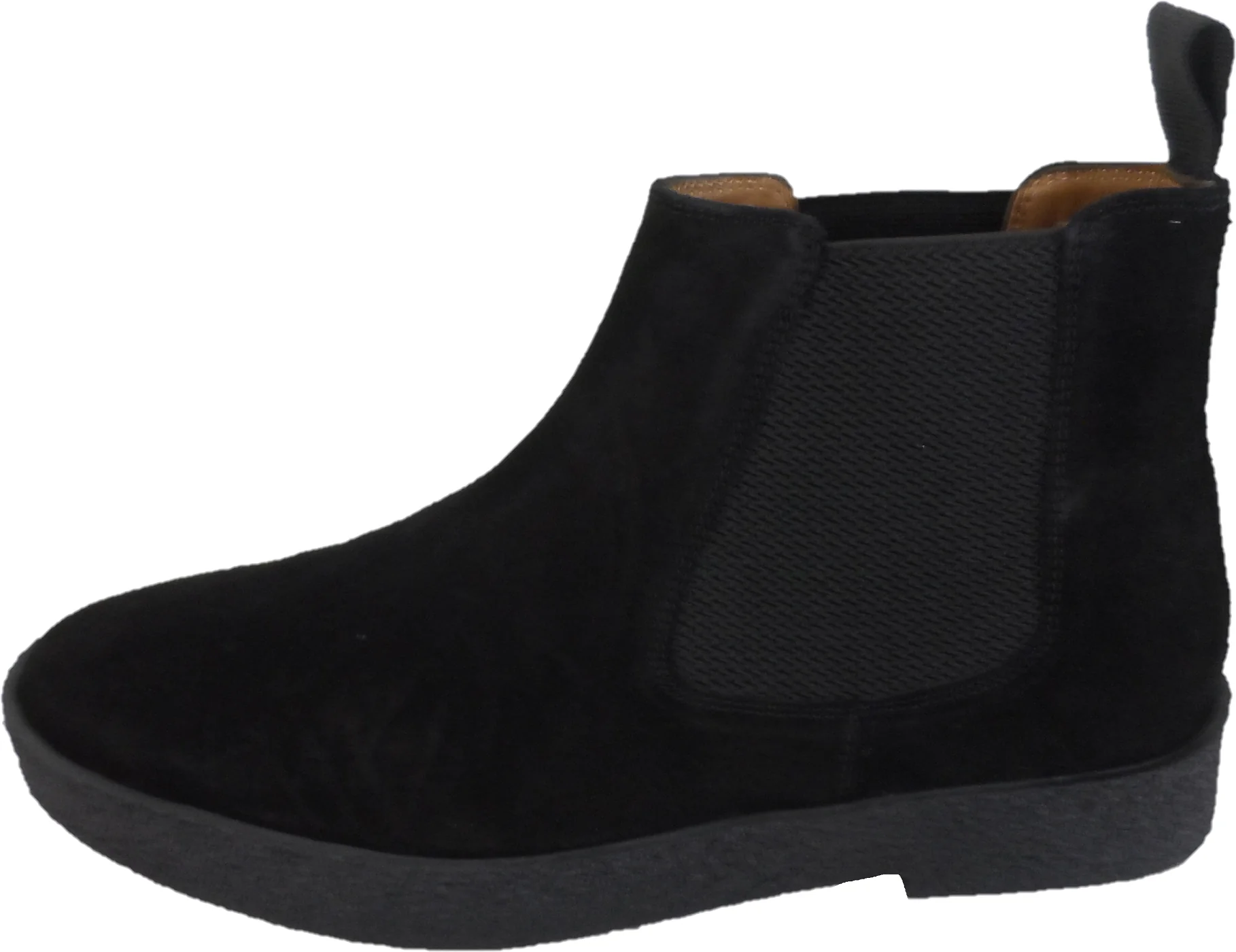 Roamers Mens Real Suede Black Retro Chelsea Desert Boots - immagine 3
