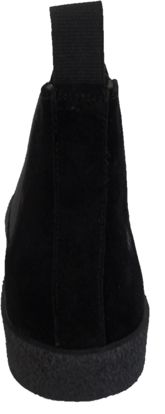 Roamers Mens Real Suede Black Retro Chelsea Desert Boots - immagine 4