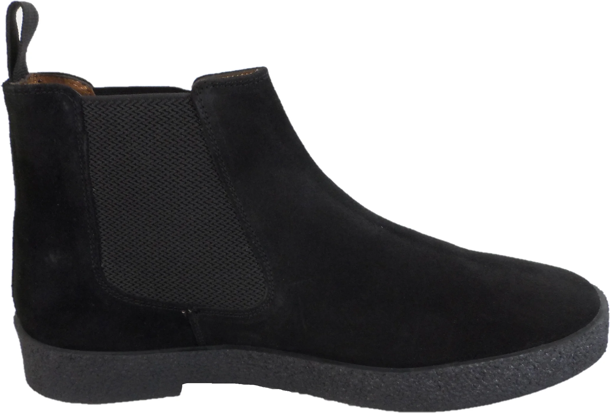 Roamers Mens Real Suede Black Retro Chelsea Desert Boots - immagine 5