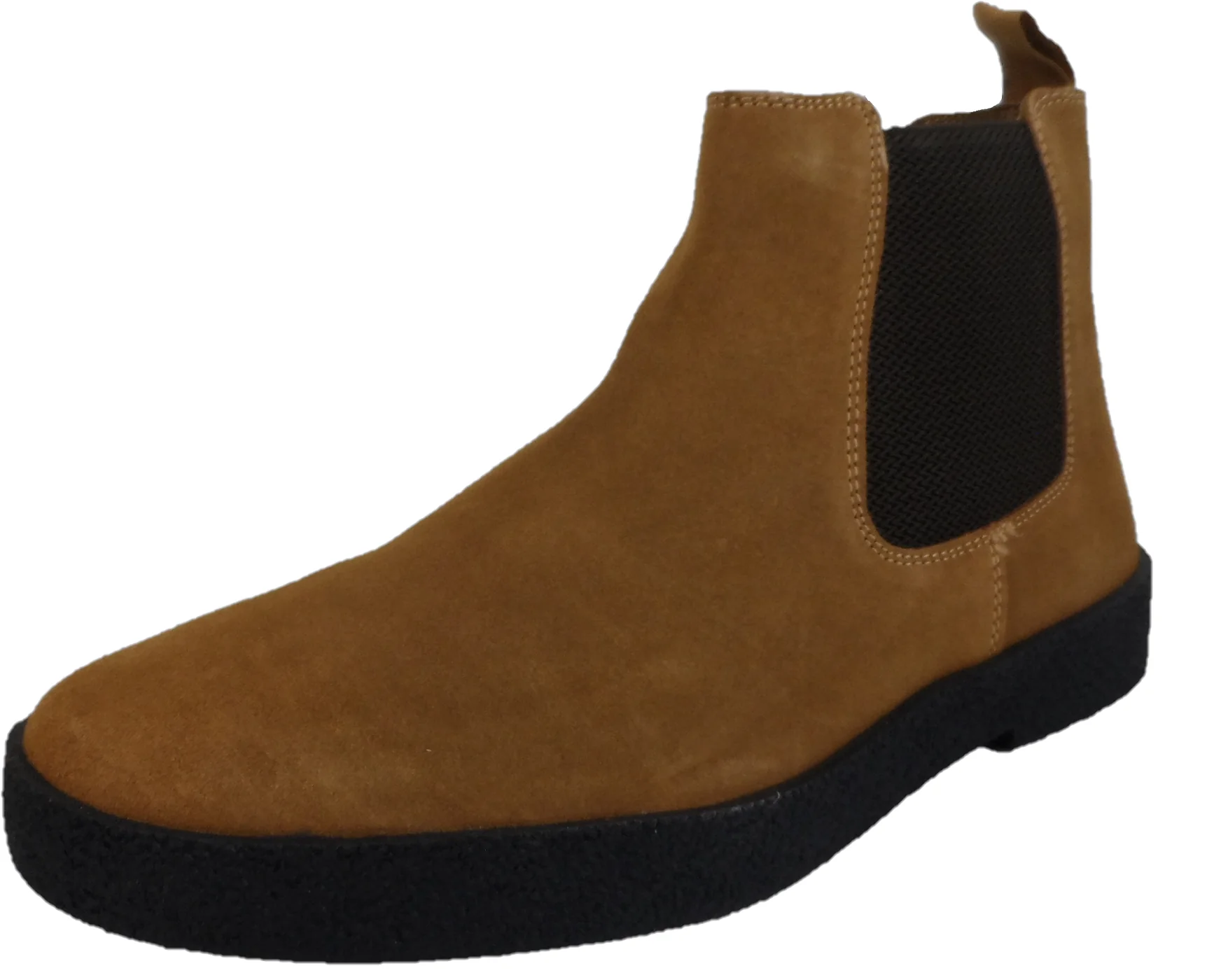 Roamers Mens Real Suede Sand/Tan Retro Chelsea Desert Boots - immagine 2