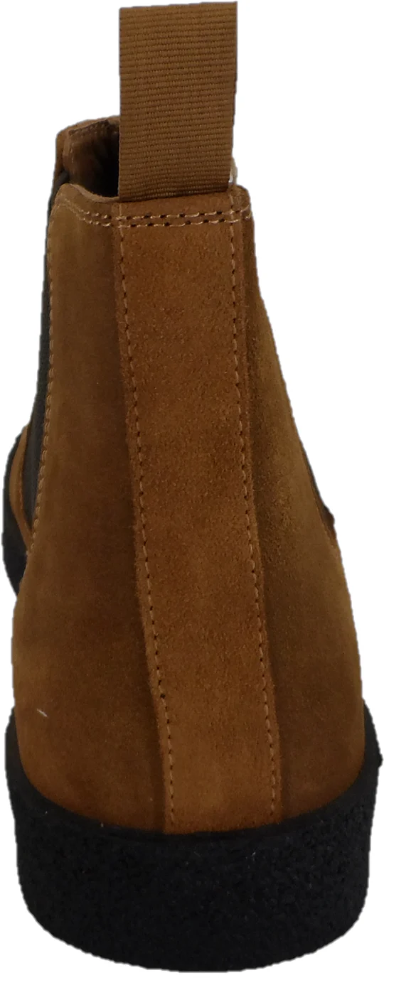 Roamers Mens Real Suede Sand/Tan Retro Chelsea Desert Boots - immagine 4