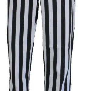 Run & Fly Mens Vintage Black/White Stripe Bell Bottom Super Flares