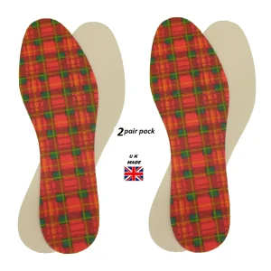 2 Pair Pack of Tartan Comfort Ready Cut to Size Shoe Insoles …