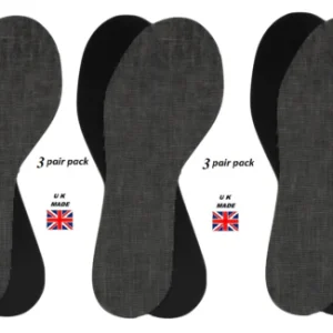 3 Pair Pack of Comfort Ready Cut to Size UK made Shoe Insoles