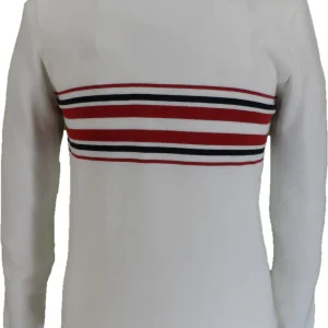 Ska & Soul Ecru 'Knebworth' Border stripe Turtle Neck Jumper