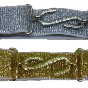 Retro Unisex 70s Lurex Sparkle Elastic Snake Belts
