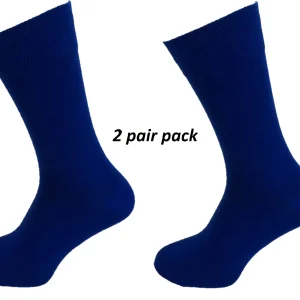 Mens 2 Pair Pack Royal Blue Retro Socks