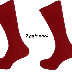 Mens 2 Pair Pack Cherry Red Mod Retro Socks
