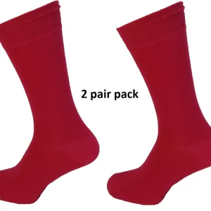 Mens 2 Pair Pack Fuchia Pink Retro Socks