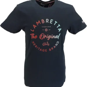 Lambretta Mens Navy Original Heritage T Shirt …
