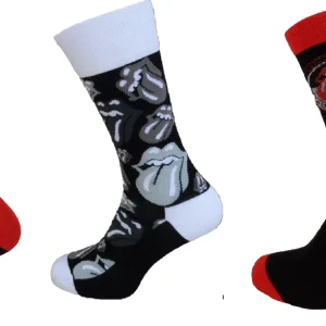 Mens Officially Licensed Rolling Stones Logo Socks
