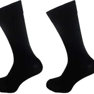Mens 2 Pair Pack Black Retro Socks