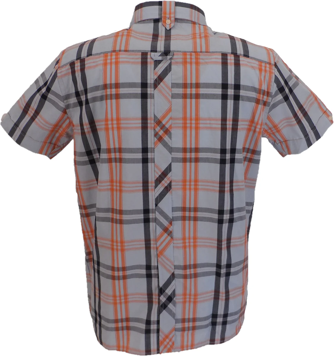 Trojan Mens Sky Check 100% Cotton Short Sleeved Shirts and Pocket Square - immagine 4