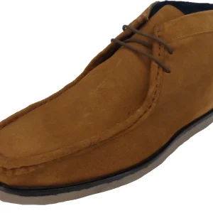 Roamers Mens Retro Tan Walibee Style Real Suede Boots