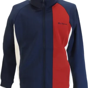 Ben Sherman Navy Blue Stripe Retro Track Top Jacket