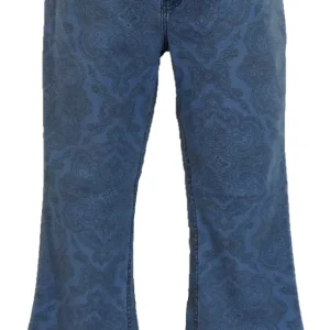 Run & Fly Mens Vintage Paisley Retro Bell Bottom Super Stonewashed Flares