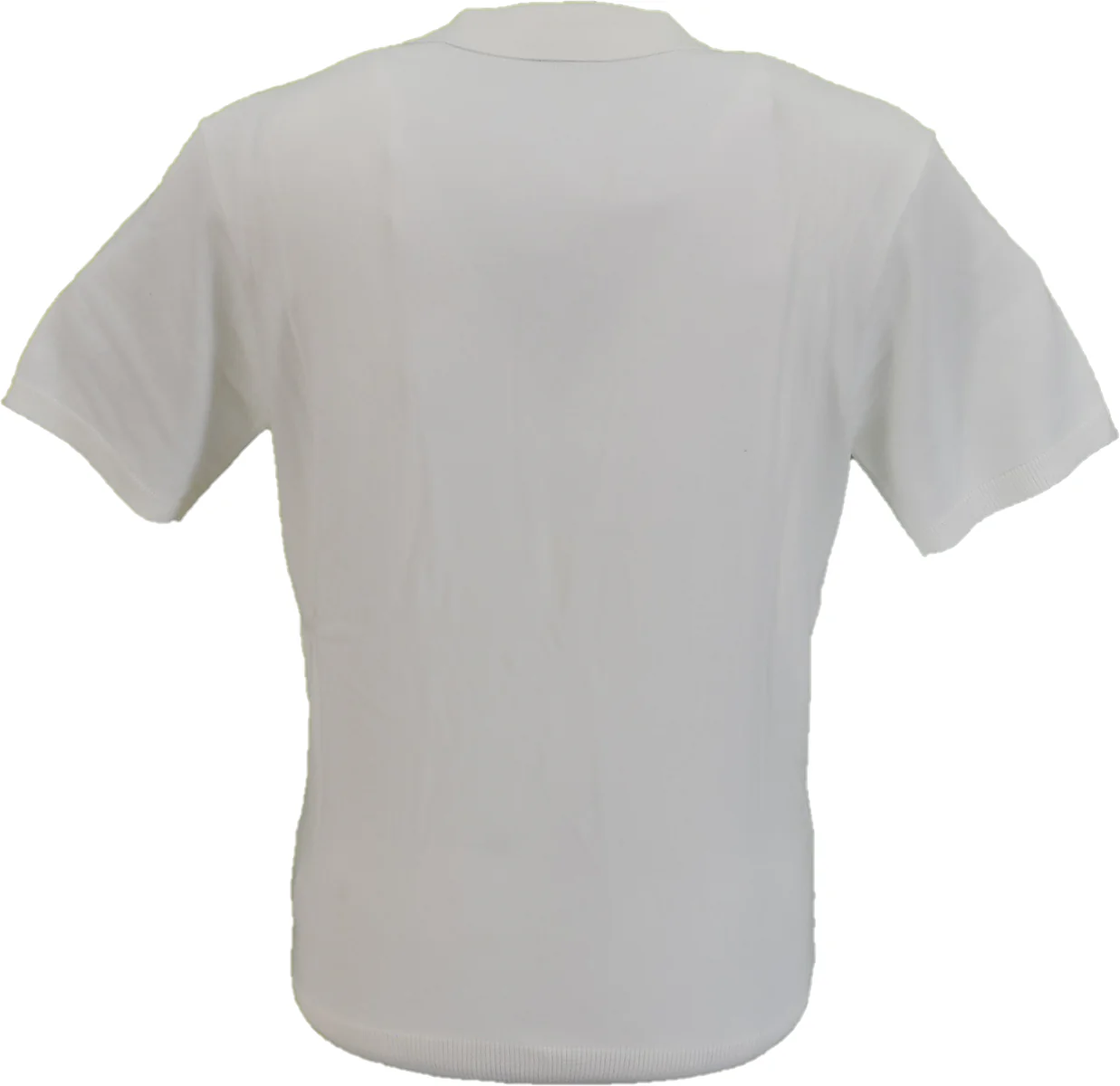 Gabicci Vintage Mens Soda White Knitted Polo Shirt - immagine 3