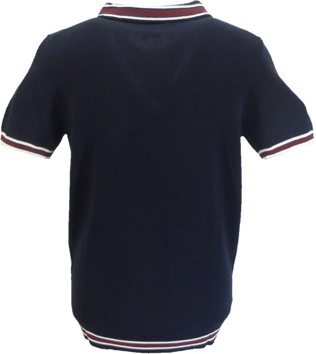 Lambretta Mens Navy Blue Valero Knitted Polo Shirt - immagine 6