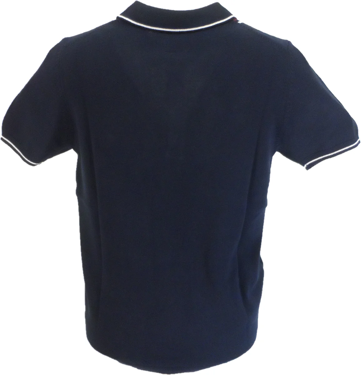 Lambretta Mens Navy Blue Greco Knitted Polo Shirt - immagine 3