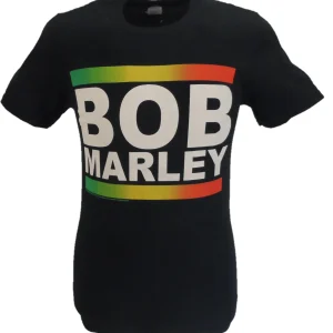 Mens Official Licensed Bob Marley Block Logo T Shirt