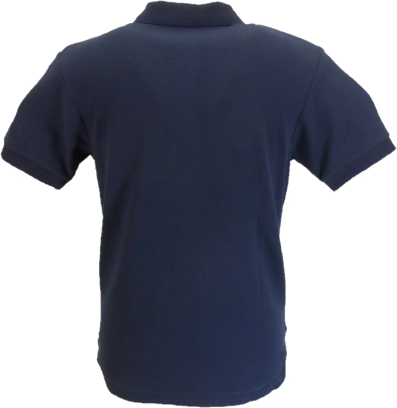 Trojan Mens Navy Blue Houndstooth Panel Stripe Polo Shirt - immagine 3