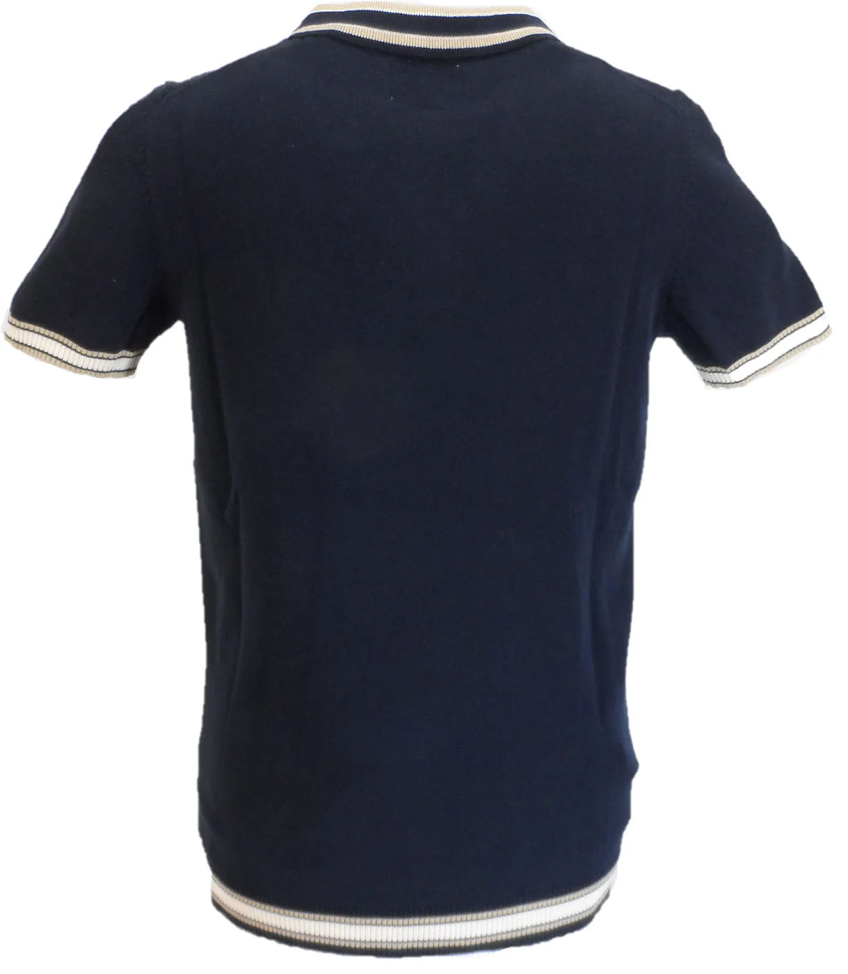 Lambretta Mens Navy Blue Baggio Knitted Polo Shirt - immagine 6