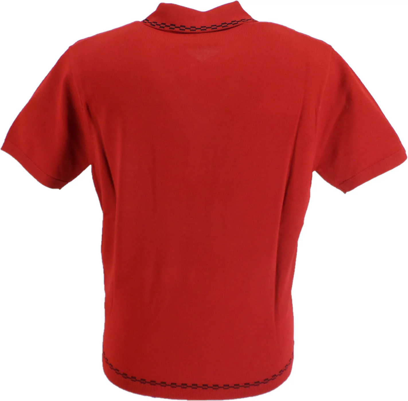 Gabicci Mens Cherry Red Archive Alexander Knitted Polo Shirt - immagine 3