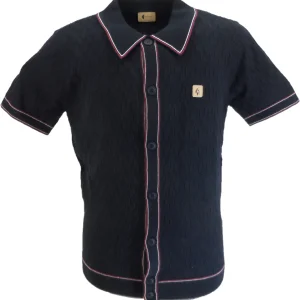 Gabicci Mens Navy Blue Polo Cardigan