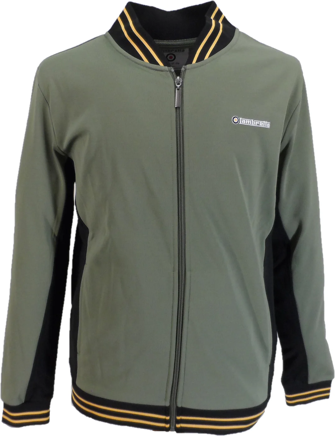 Lambretta Retro Khaki Green Vintage Track Top Jacket - immagine 2