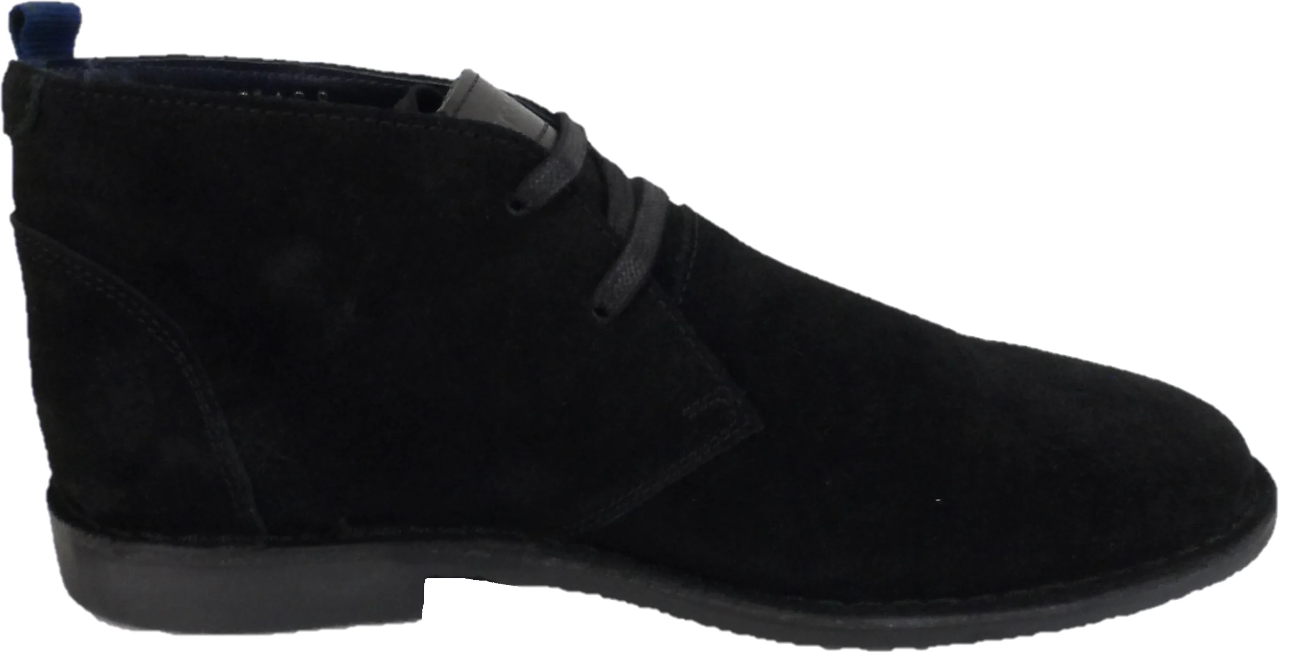 Roamers Black 2 Eyelet Retro Real Suede Desert Boots - immagine 5