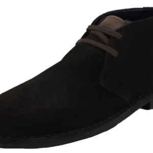 Roamers Brown 2 Eyelet Retro Real Suede Desert Boots