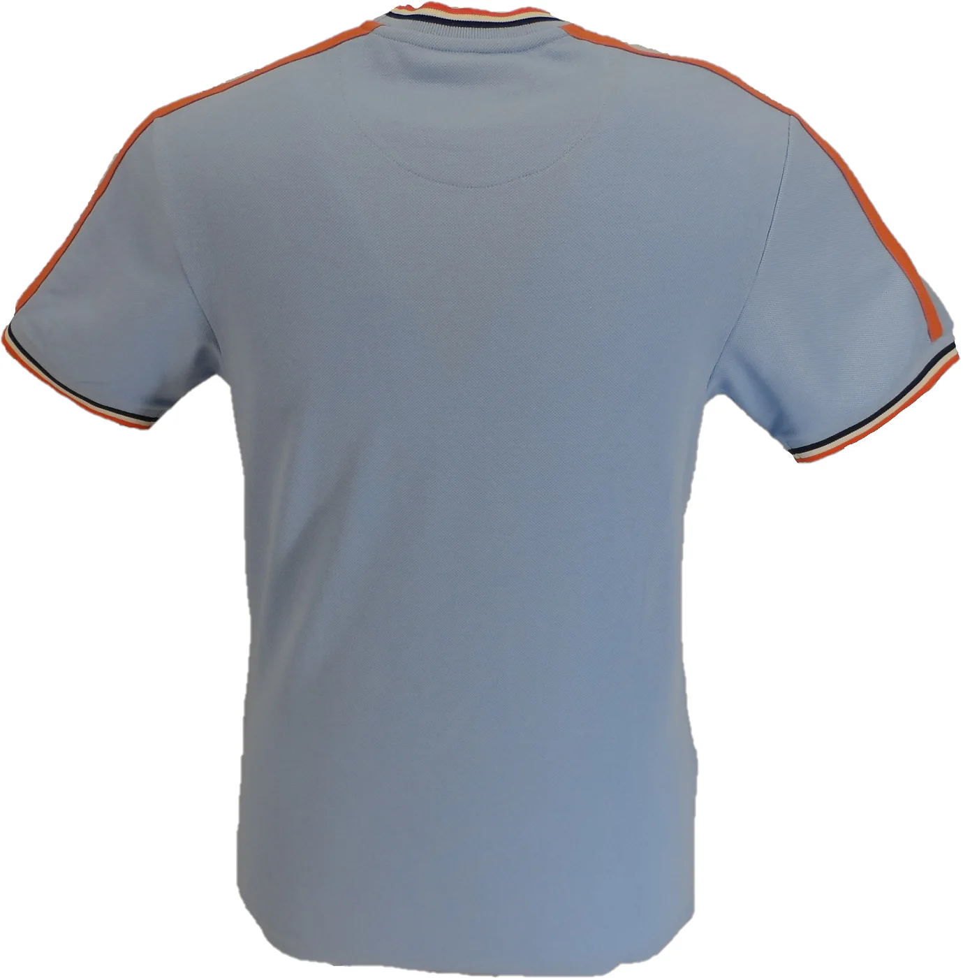 Trojan Mens Powder Blue Tipped Pique T Shirt - immagine 4