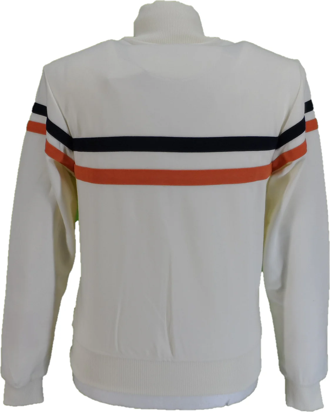 Trojan Mens Ecru Twin Stripe Track Tops - immagine 4