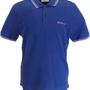 Ben Sherman Men's Blue Ink Signature 100% Cotton Polo Shirt