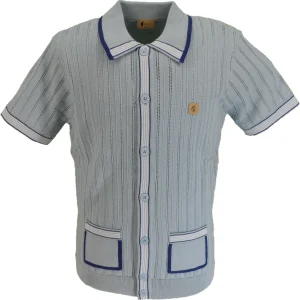 Gabicci Mens Mint Blue Carter Short Sleeve Cardigan