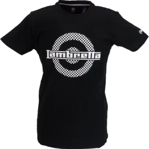 Lambretta Mens Black Two Tone Target T Shirt