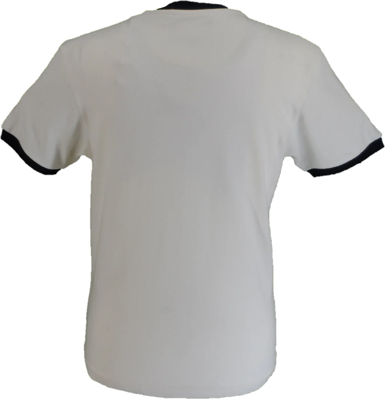 Trojan Mens Ecru Stripe Front Cotton Peach T-Shirt - immagine 3