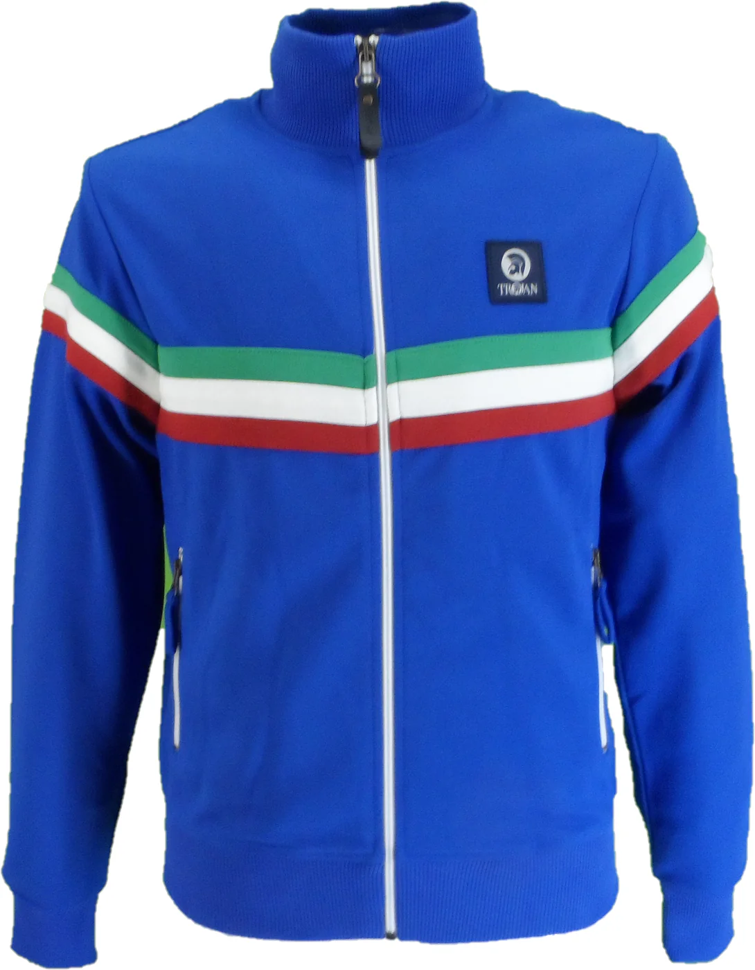 Trojan Mens Cobalt Blue Retro Stripe Track Top Track Tops - immagine 2