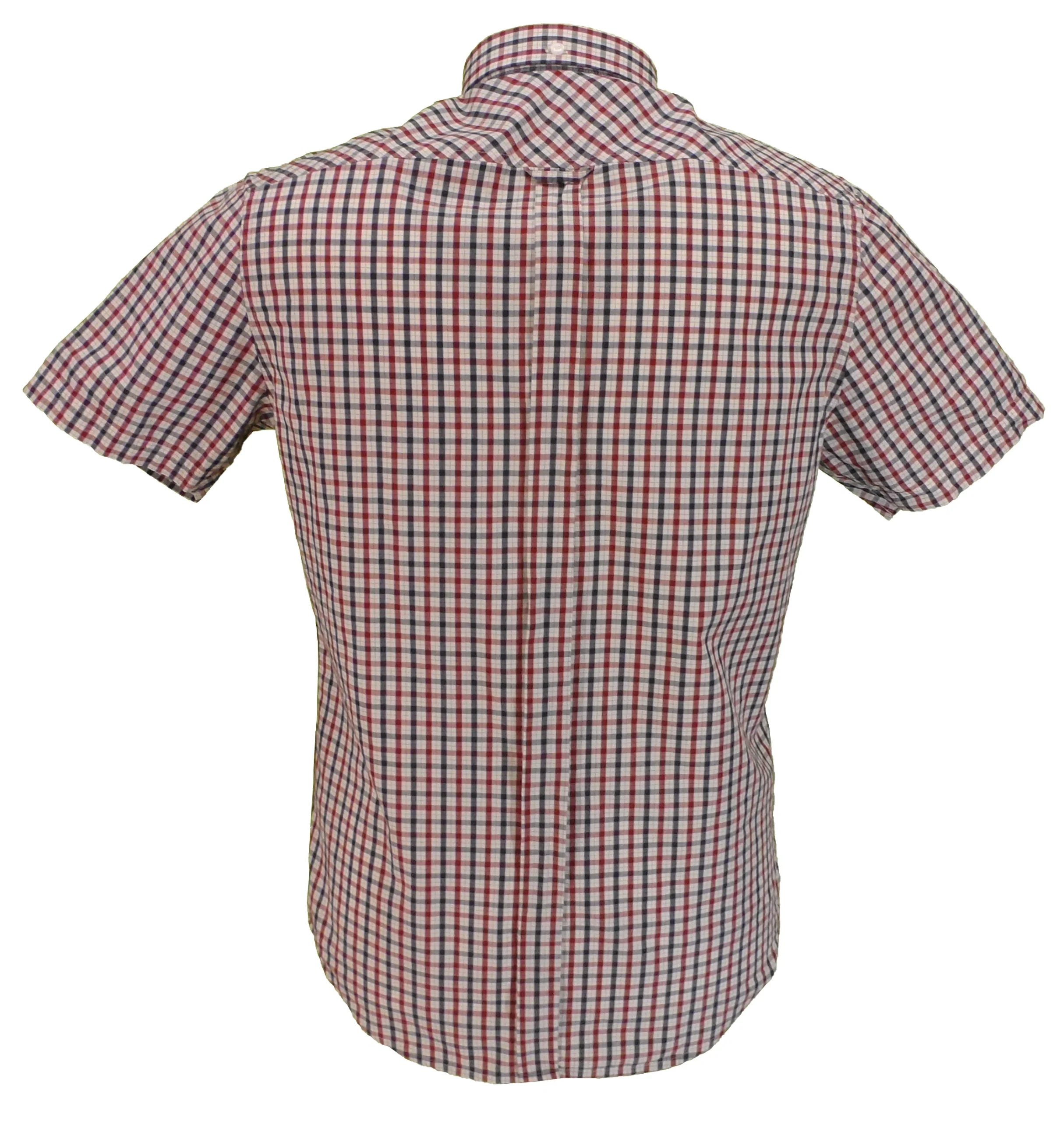 Ben Sherman Mens Red Signature House Check Short Sleeved Shirts … - immagine 3