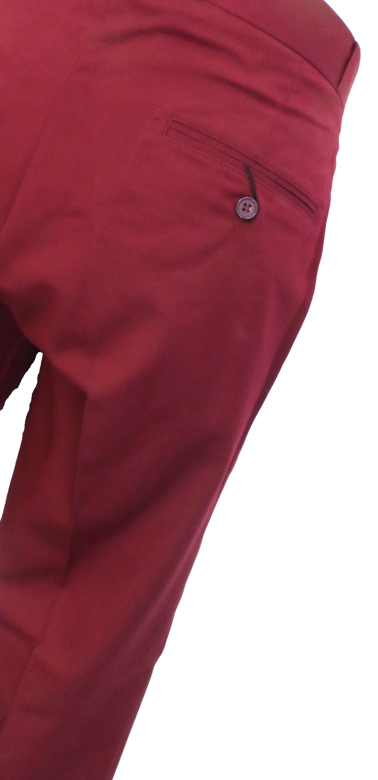 Relco Burgundy 60S 70S Retro Mod Vintage Sta Press Trousers - immagine 3