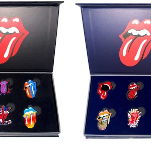 Official licensed Rolling Stones Metal Pin 6 Badge Set