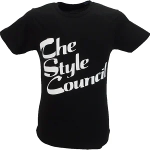 Mens The Style Council Black Stacked Logo Official T Shirt