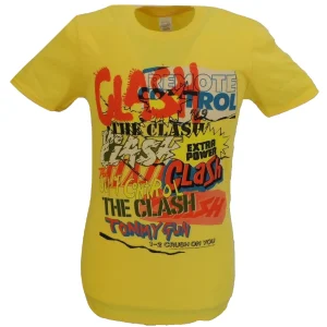 Mens Official The Clash Singles Collage Text T Shirt