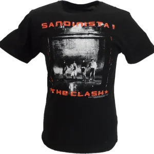 Mens Black Official The Clash Sandinista LP Cover T Shirt