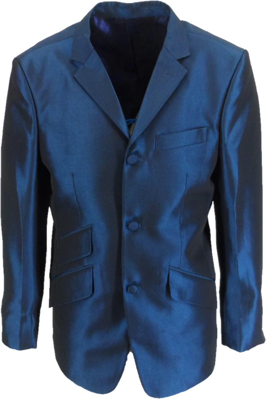 Mazeys Mens Teal Blue Suit Jacket - immagine 6