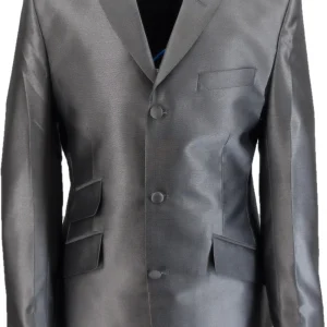 Mazeys Mens Tonic Siver Grey Ace Face Suit Jacket